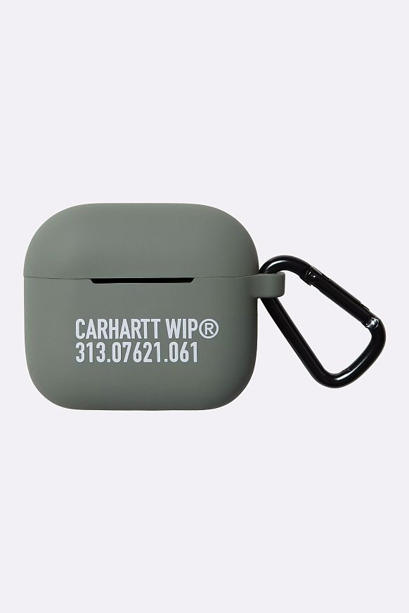 Чехол ap3 Carhartt WIP Tour Airpods Case (I034916-sm green/grey AP3)
