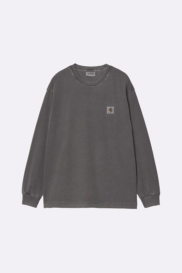Мужской лонгслив Carhartt WIP L/S Nelson T-Shirt (I029948-graphite garm dyd)