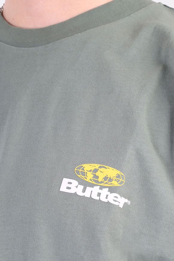 Мужская футболка Butter Goods Heavyweight Tee (HEAVYWEIGHT-fern) - фото 3 картинки