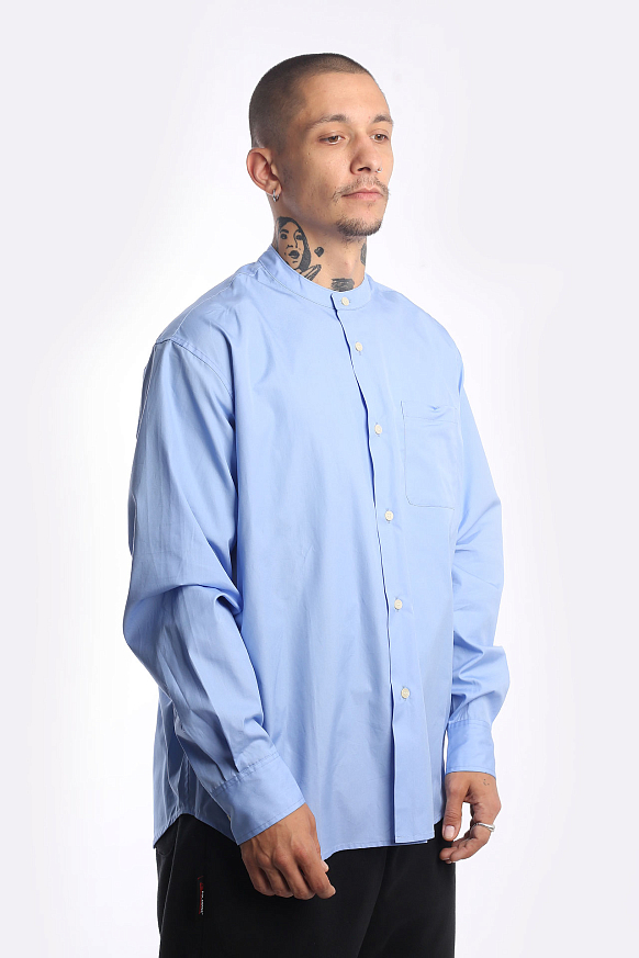 Мужская рубашка Hombre Nino Band Color Shirt (0231-SH0005-blue) - фото 4 картинки