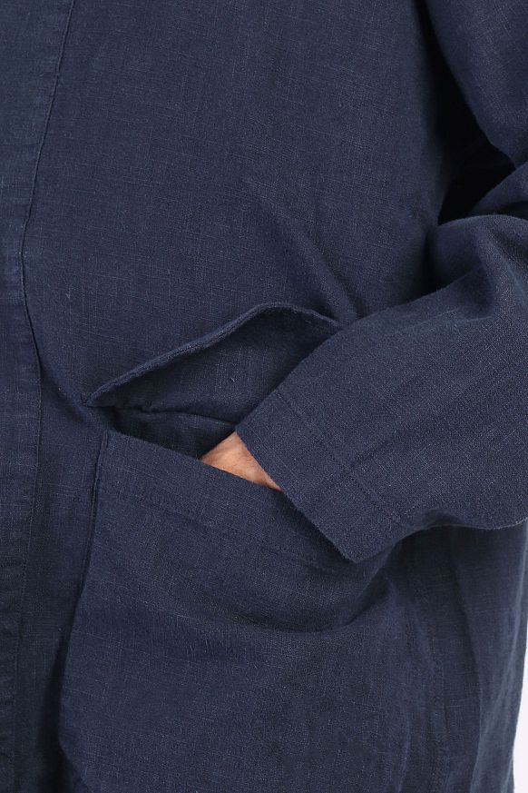 Мужское кимоно FrizmWORKS Linen Durumagi Jacket (SSOT038-navy) - фото 2 картинки