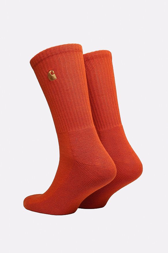 Мужские носки Carhartt WIP Chase Socks (I029421-copperton/gold) - фото 2 картинки