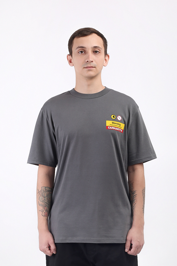 Мужская футболка Carhartt WIP S/S Warning T-Shirt (I028488-husky)