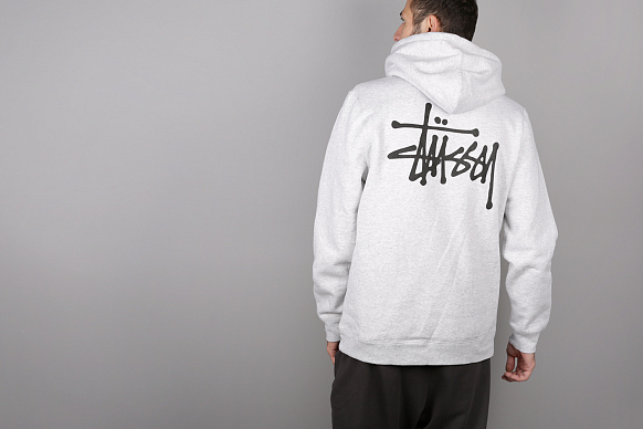 Мужская толстовка Stussy Basic Stussy Hood (1924257-ash heather) - фото 4 картинки