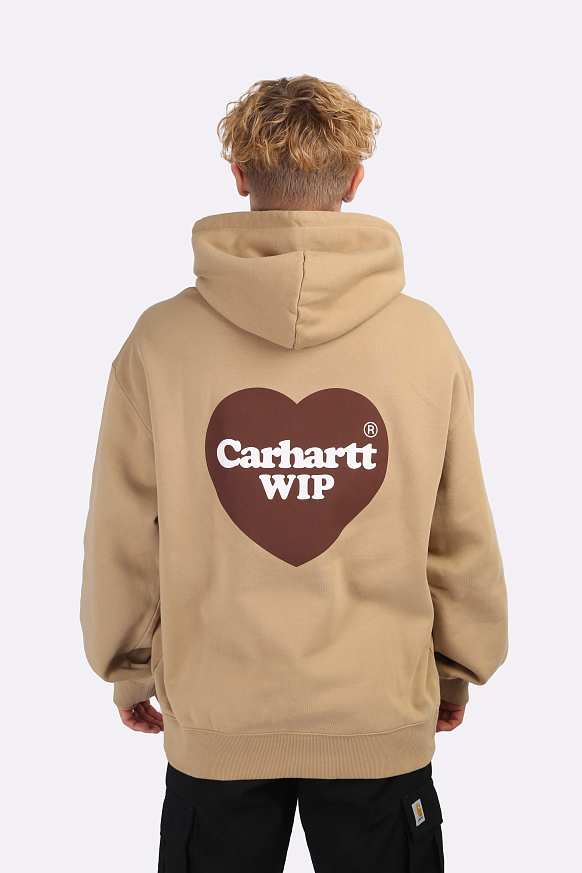 Мужская толстовка Carhartt WIP Hooded Heart Sweat (I032168-brown) - фото 5 картинки