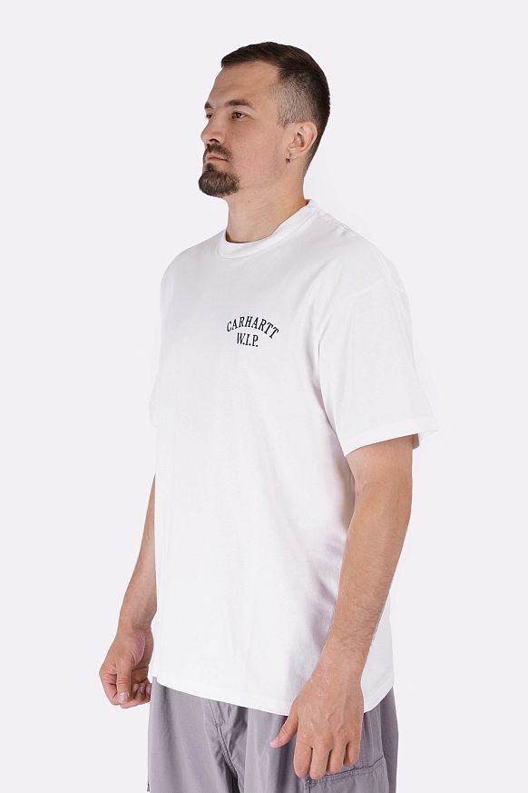 Мужская футболка Carhartt WIP S/S Cabinetry T-Shirt (I034779-black/white) - фото 4 картинки