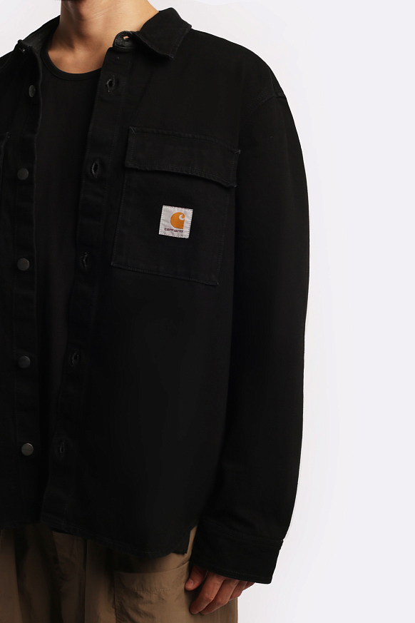 Мужская куртка Carhartt WIP Manny Shirt Jac (I032705-black) - фото 3 картинки