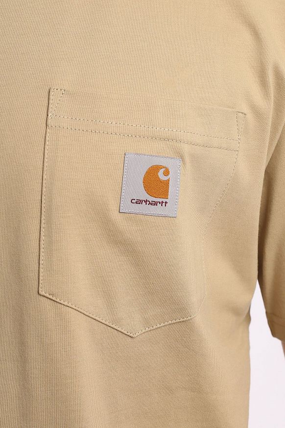 Мужская футболка Carhartt WIP S/S Pocket T-Shirt (I030434-ammonite) - фото 3 картинки