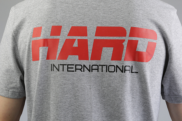 Мужская футболка Hard International (International-серая) - фото 5 картинки