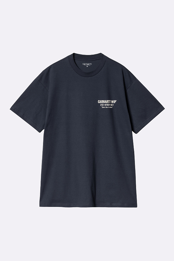 Мужская футболка Carhartt WIP S/S Less Troubles T-Shirt (I033187-blue/wax)