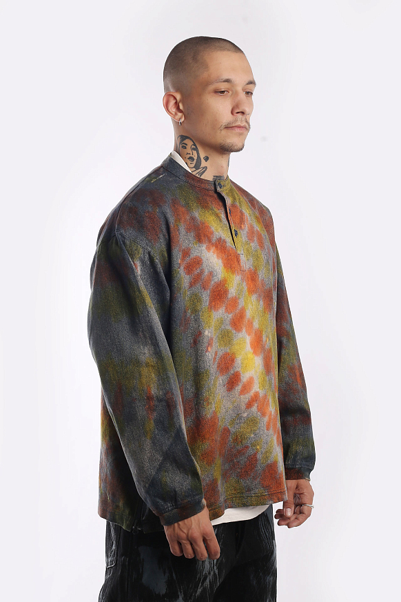 Мужская рубашка Hombre Nino Tie Dye Ventilation Shirt (0222-SH0002-orng) - фото 4 картинки