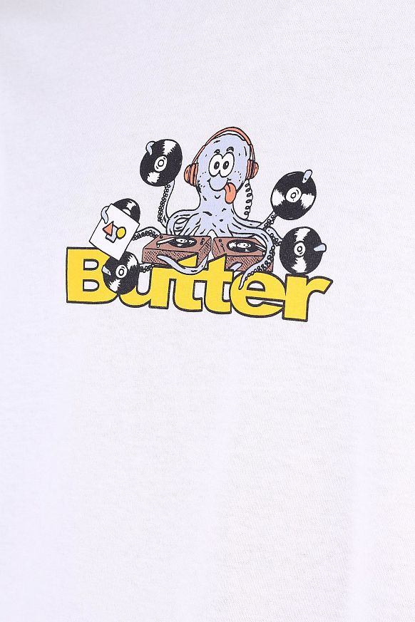 Мужская футболка Butter Goods Octopus Logo Tee (OCTOPUS LOGO-white) - фото 2 картинки