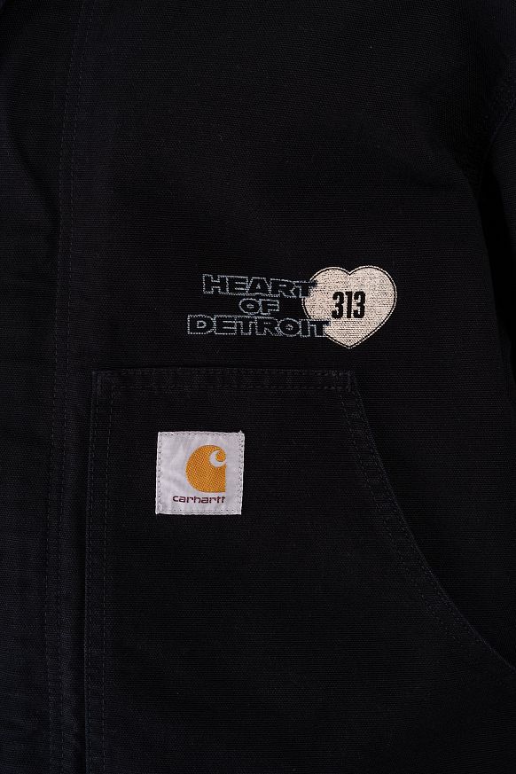 Мужская куртка Carhartt WIP OG Arcan Graphic Jacket (I035553-blk/blk h st wash) - фото 11 картинки