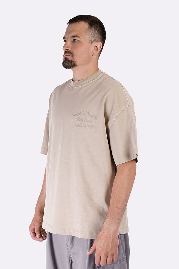 Мужская футболка Carhartt WIP S/S Bait Shack T-Shirt (I034660-wall garm dyed) - фото 4 картинки