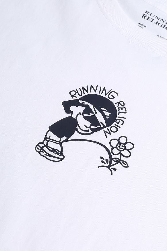 Мужская футболка Running Religion Flower Boy (FLOWER BOY-white) - фото 2 картинки