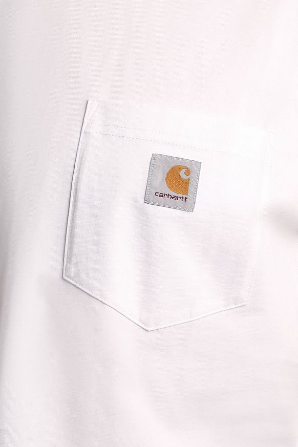 Мужская футболка Carhartt WIP S/S Pocket T-Shirt (I030434-white) - фото 3 картинки