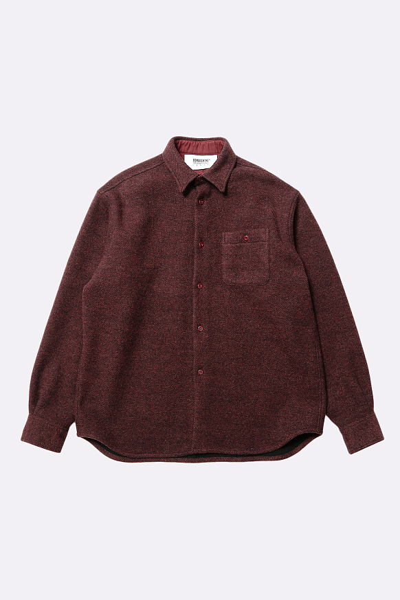 Мужская рубашка Hombre Nino Melton Wool Shirt (0222-SH0005-brgnd)