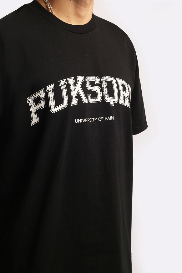 Мужская футболка FUKSQRE University Black (Universityblack) - фото 5 картинки