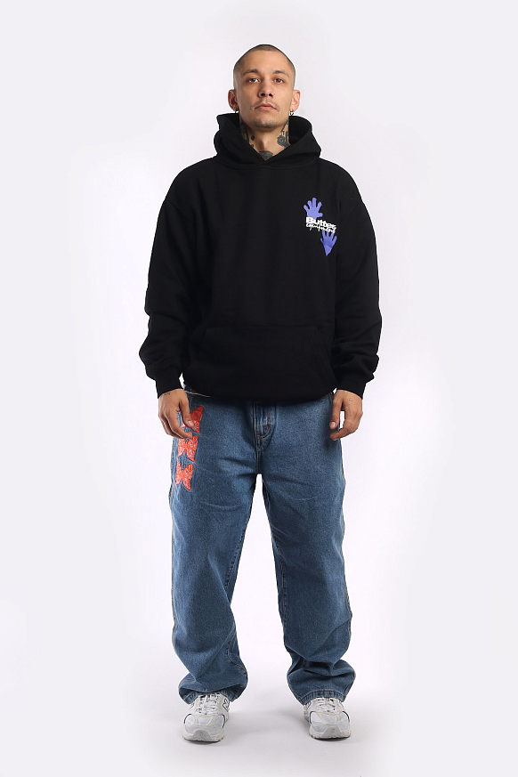 Толстовка Butter Goods Amphibian Pullover Hood (Amphibian pullover-black) - фото 8 картинки