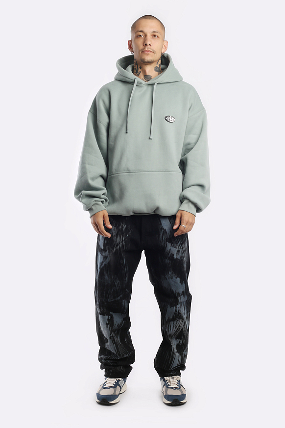 Мужская толстовка Hombre Nino Rubber Logo Hooded Pull Over (0222-CT0003-bl/gry) - фото 7 картинки