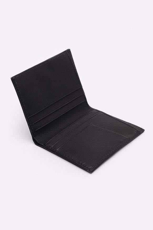 Бумажник Carhartt WIP Leather Fold Wallet (I030268-black) - фото 2 картинки