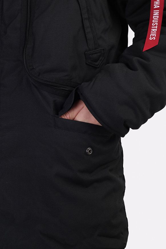 Мужская куртка Alpha Industries N-3B ALPINE Parka (MJN49503C1-black) - фото 5 картинки