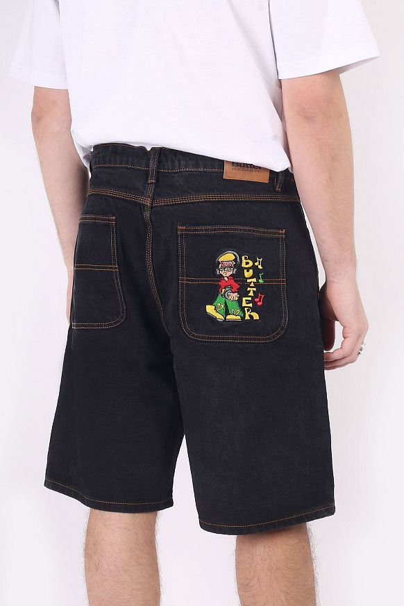Мужские шорты Butter Goods Bass Denim Shorts (Bass Denim-washed black) - фото 5 картинки