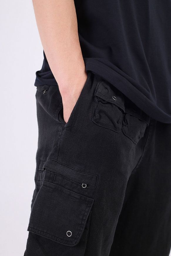 Мужские брюки Stussy Linen Utility Pant (116490-black) - фото 6 картинки