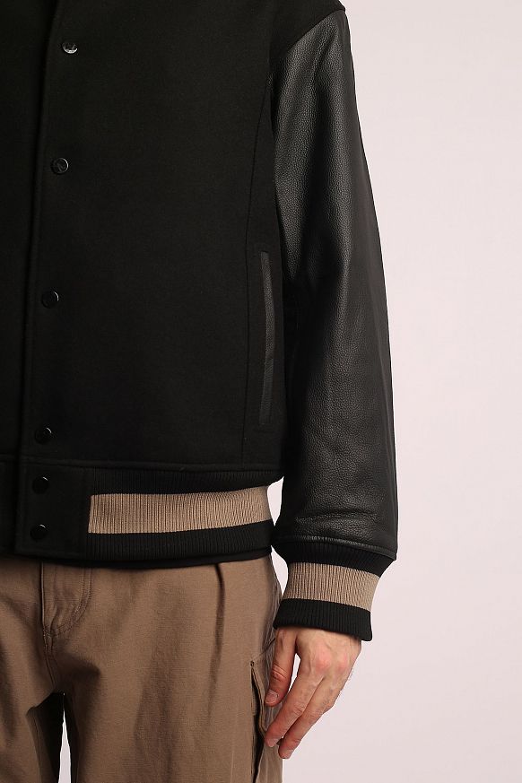 Мужская куртка FrizmWORKS Varcity Jacket (FWOT017-black) - фото 2 картинки