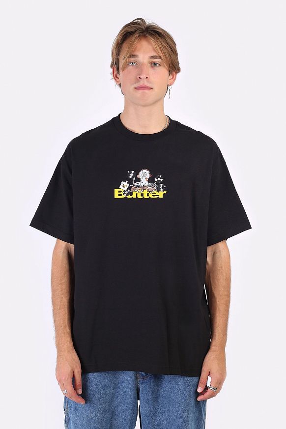 Мужская футболка Butter Goods Octopus Logo Tee (OCTOPUS LOGO-black) - фото 3 картинки