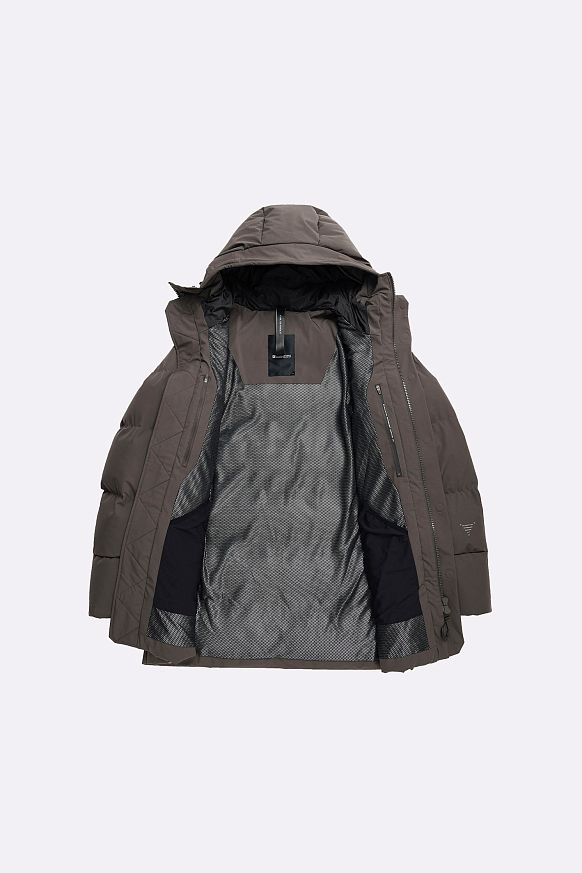 Мужская куртка KRAKATAU CASSINI Quilted Parka (Qm571-861-cassini-сер-зел) - фото 2 картинки
