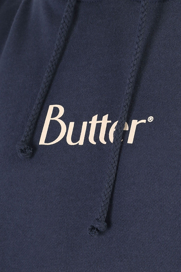 Мужская толстовка Butter Goods Classic Logo Pullover (CLASSIC HOOD-navy) - фото 2 картинки
