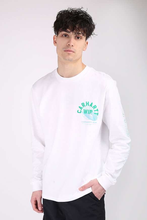 Мужской лонгслив Carhartt WIP Remix T-Shirt (I028487-white) - фото 3 картинки