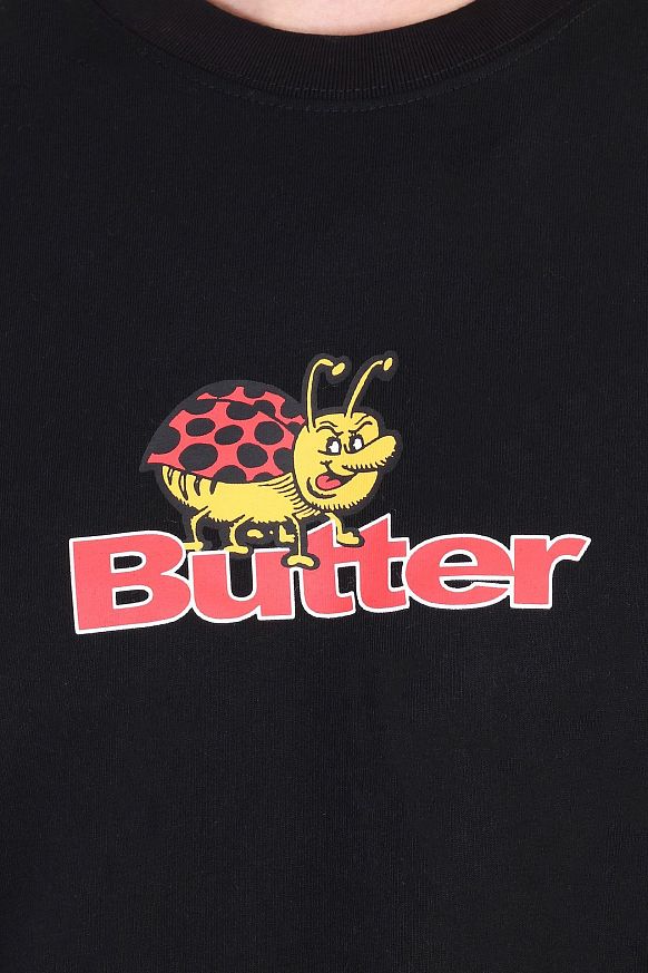 Мужская футболка Butter Goods Bug Logo Tee (Bug Logo Tee Black) - фото 2 картинки