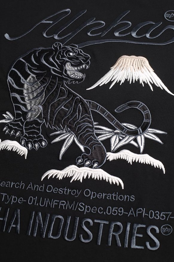 Мужская футболка Alpha Industries Tiger Search And Destroy Tee (MTT55001C1-black) - фото 3 картинки