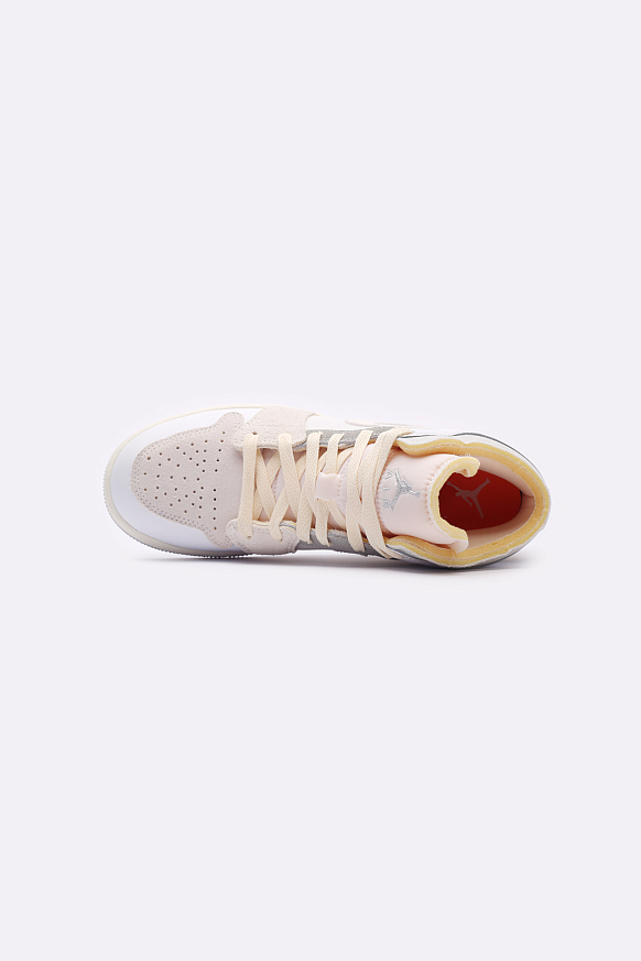 Женские кроссовки Jordan 1 Mid SE Craft (GS) (DQ3726-100) - фото 7 картинки