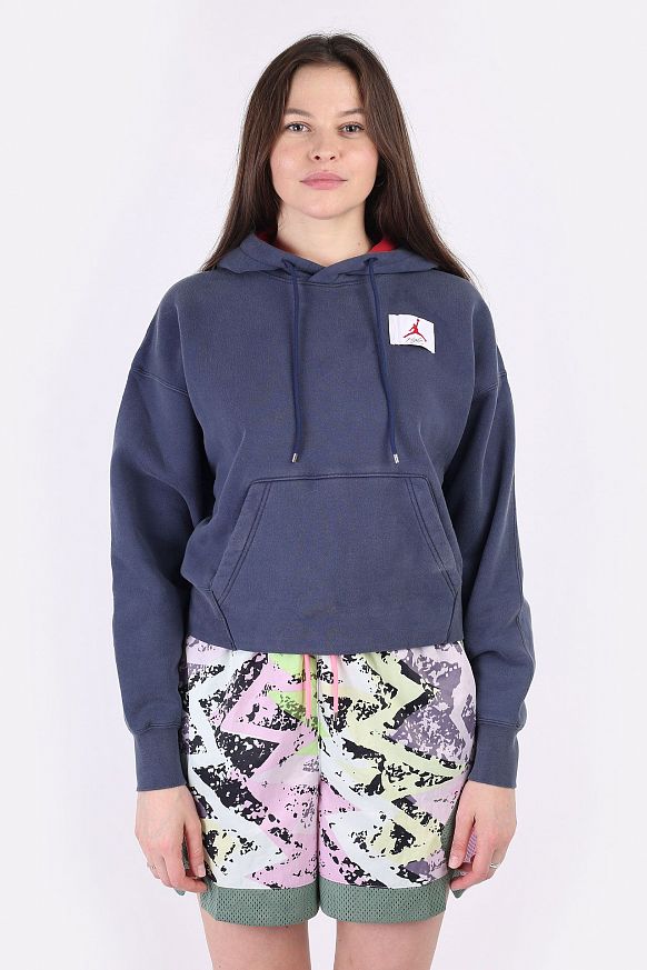 Женская толстовка Jordan Flight Fleece Hoodie (CV7737-410) - фото 3 картинки