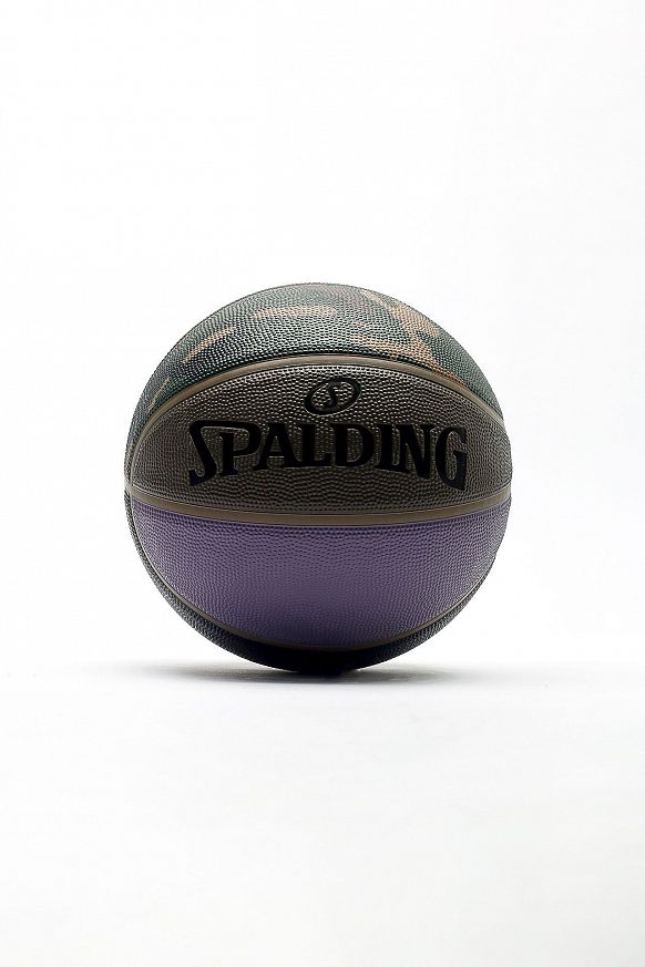 Мяч Carhartt WIP Spalding X Carhartt Wip Valiant 4 Basketball № 7 (I021385-blk,grey,lthr) - фото 3 картинки