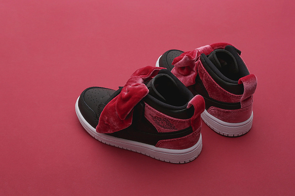 Детские кроссовки Jordan 1 Mid Bow PS (CK5677-006) - фото 3 картинки