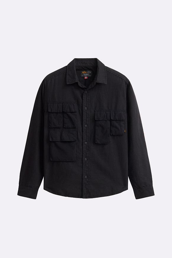 Мужская рубашка Alpha Industries Long Sleeve Multi Pocket Shirt (MTL54001C1-black)