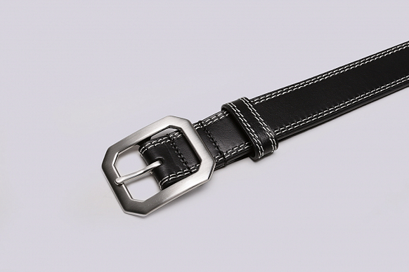 Ремень Stussy Contrast Stitch Leather Belt (135154-black) - фото 3 картинки