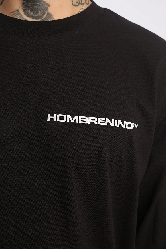 Мужской лонгслив Hombre Nino L/S Print Tee (0222-CT0008-black) - фото 3 картинки