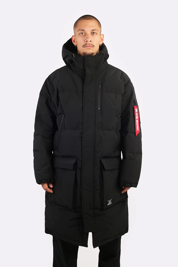 Мужская куртка Alpha Industries Long Puffer Parka (MJL53500C1-black) - фото 2 картинки