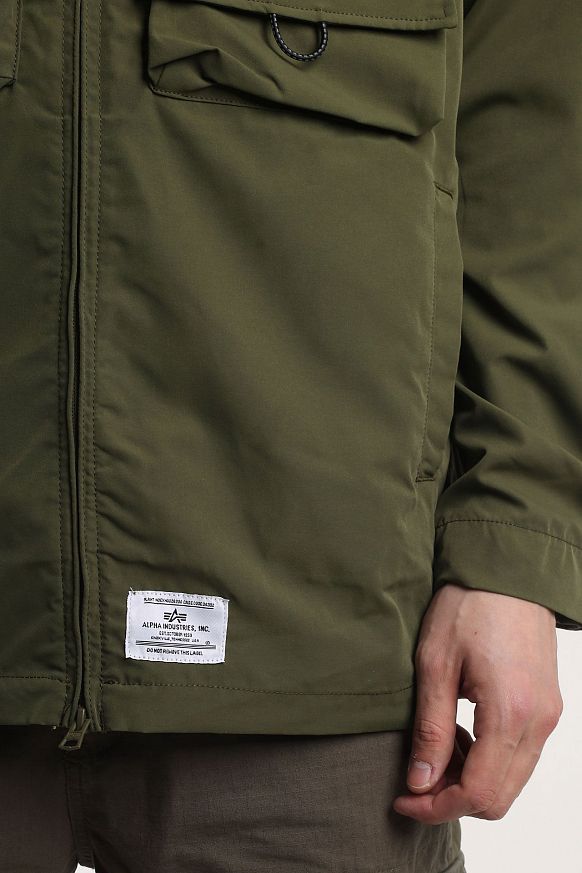 Мужская куртка Alpha Industries Nylon Cargo Shirt Jacket (MJN53000C1-green) - фото 4 картинки