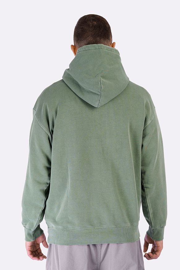 Мужская толстовка Carhartt WIP Hooded Nelson Sweat (I029963-park garm dyd) - фото 4 картинки