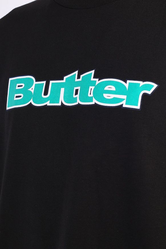 Мужская футболка Butter Goods Wordmark Tee (WORDMARK-black) - фото 2 картинки