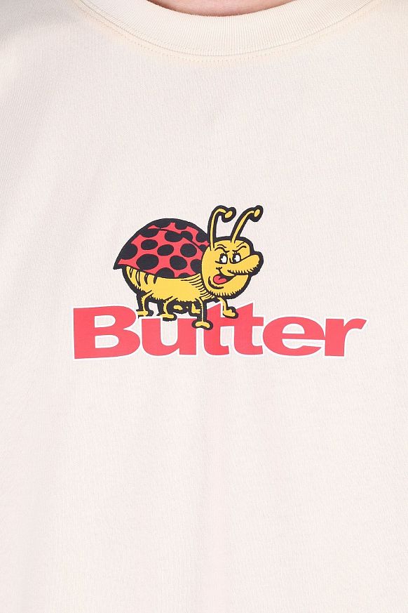 Мужская футболка Butter Goods Bug Logo Tee (Bug Logo Tee Cream) - фото 2 картинки