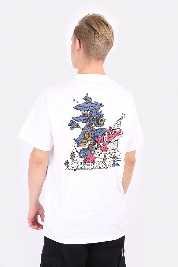 Мужская футболка Carhartt WIP S/S Kogancult Wizard T-Shirt (I029632-white) - фото 4 картинки