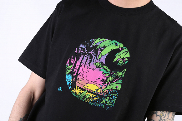 Мужская футболка Carhartt WIP S/S Sunset C T-Shirt (I027812-black) - фото 2 картинки