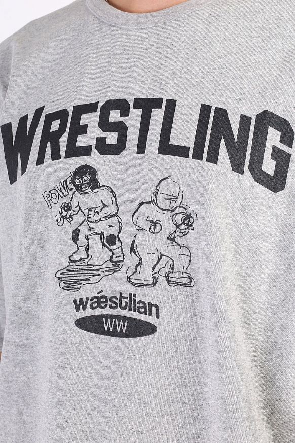 Мужская футболка FrizmWORKS Wrestling Boy Tee (SSTS052-GRAY) - фото 2 картинки